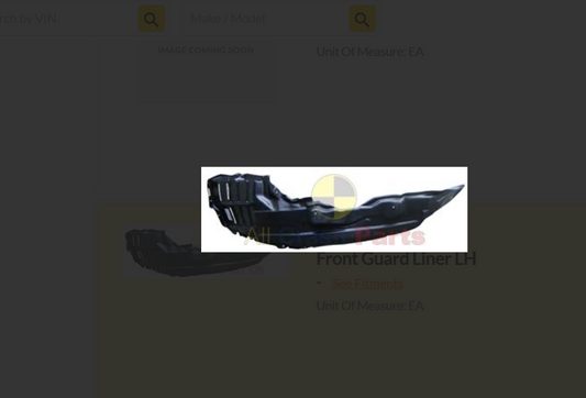 NEW LEFT FRONT INNER GUARD LINER FOR MITSUBISHI OUTLANDER ZG Wagon 11/06-10/09