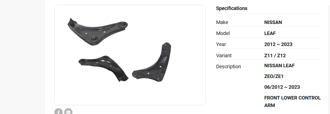 NEW LEFT FRONT LOWER CONTROL ARM FOR NISSAN LEAF  ZEO/ZE1  06/2012 ~ 2023