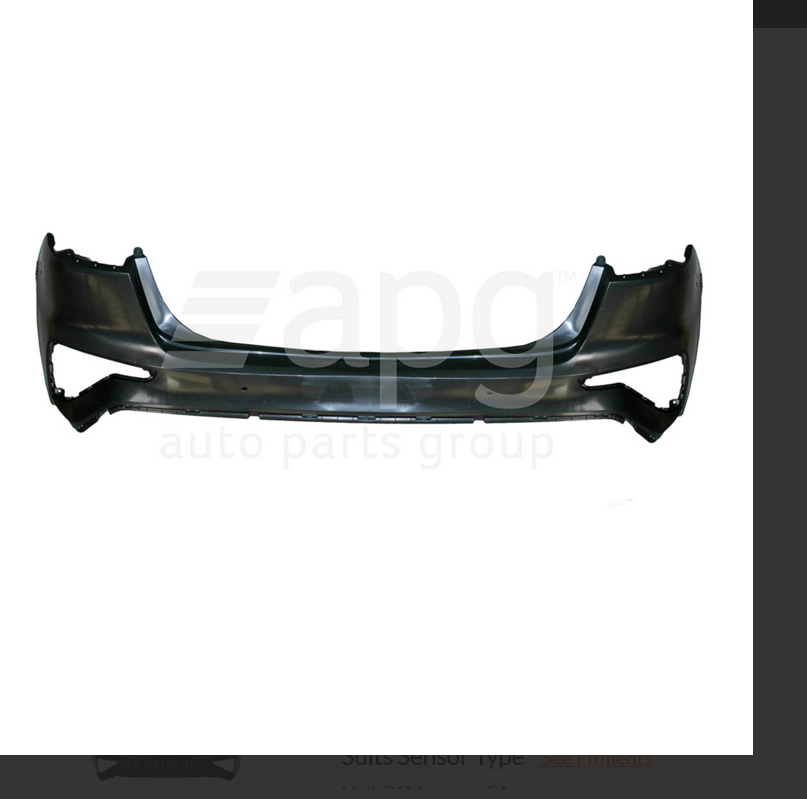 GENUINE REAR BUMPER BAR UPPER FOR KIA CERATO HATCH 12/2018-4/2021 SENSOR TYPE