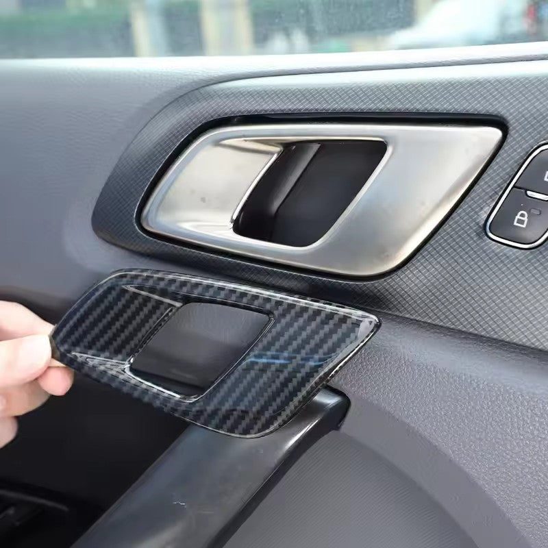 NEW CARBON INNER DOOR HANDLE SET FOR FORD RANGER PX 2015-2021 XL XLT Wildtrak