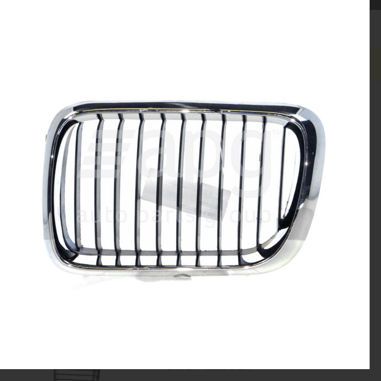 NEW LEFT FRONT GRILLE CHROME+BLACK FOR BMW 3 Series E36 10/1996-8/1998