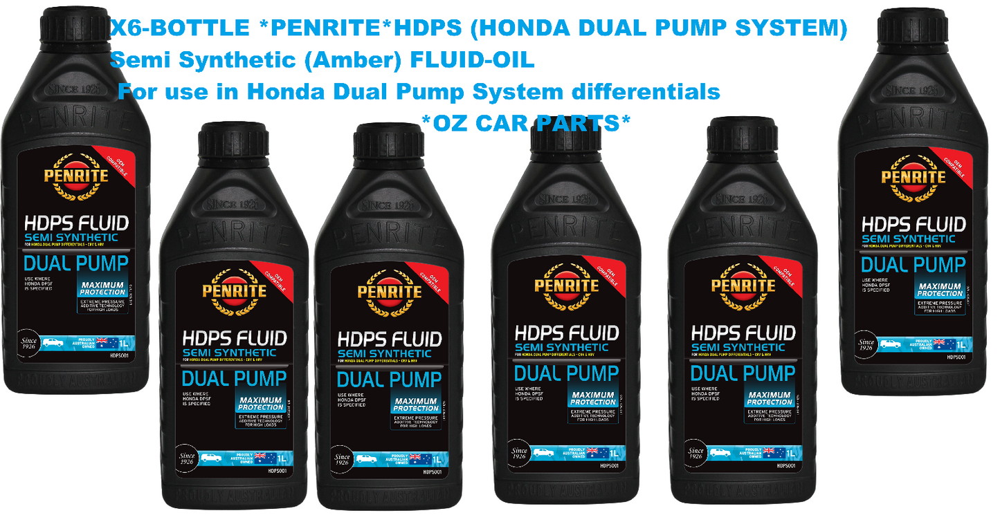 X6-BOTTLE-PENRITE  HDPS001  HDPS (HONDA DUAL PUMP SYSTEM) Semi Synthetic (Amber)