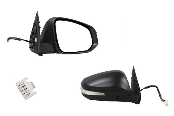 NEW RH SIDE DOOR MIRROR FOR TOYOTA HILUX TGN/GUN/GGN 07/15-ON WITH LIGHT 7-PIN