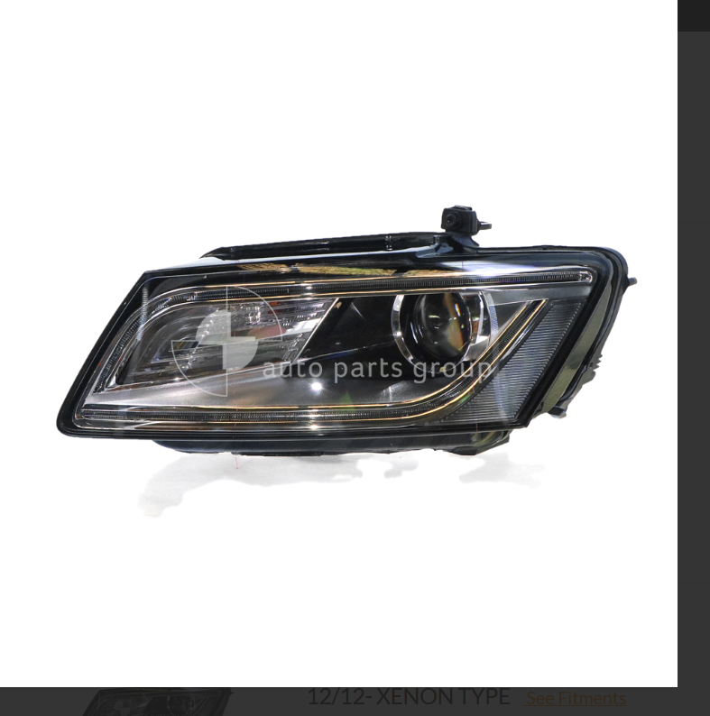 GENUINE LEFT HEADLIGHT FOR AUDI Q5 8R WAGON 12/2012-2/2017 XENON TYPE