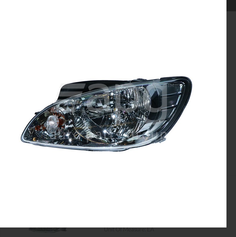 GENUINE LEFT HEADLIGHT FOR HYUNDAI GETZ 7/07-3/09 W/THREE HORIZONTAL BARS ON COR