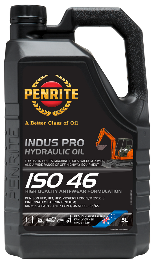 5-Litre *PENRITE* PROHYD46005  PRO HYDRAULIC 46 (Mineral) OIL