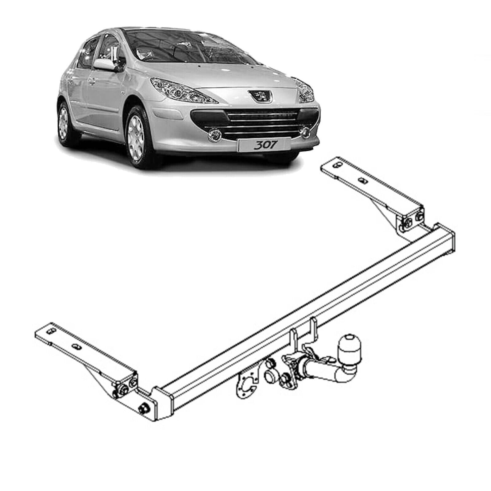 TAG Towbar for Peugeot 307 (08/2000 - 09/2009), 308 (09/2007 - 10/2014 ...