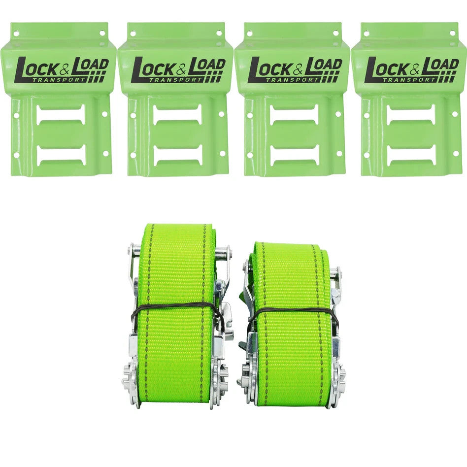 NEW Wheel Chock Kit with 50MM - 1.8m Strap SET 2000kg.EXTRA-HEAVY DUTY