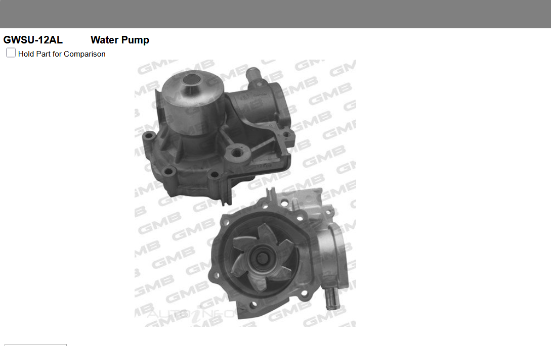 GENUINE GMB WATER PUMP+GASKET+SILICONE FOR Subaru Liberty 2.5L BD i 4WD (BD9)