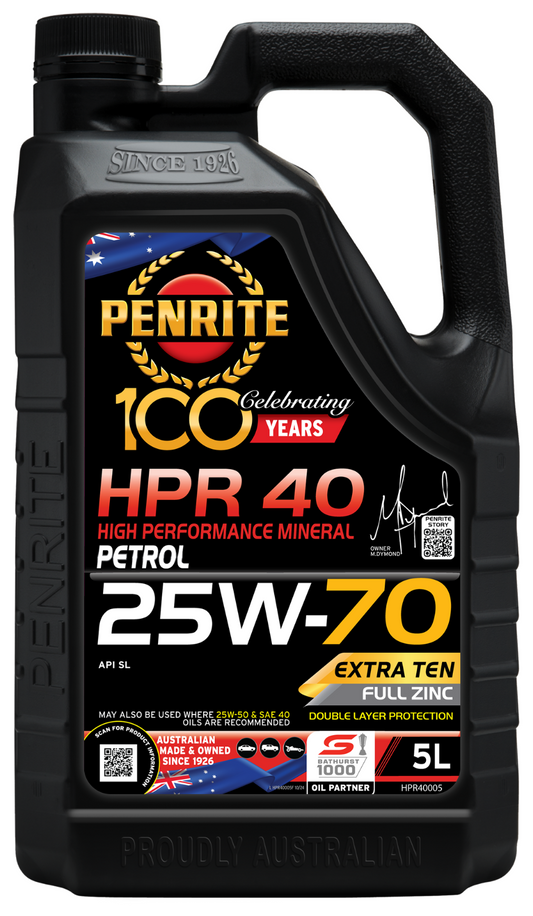 5-LITRE PENRITE ENGINE-OIL  HPR 40 25W-70 (Mineral)  HPR40005