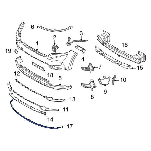 Genuine FRONT BAR LOWER MOULD SPOILER FOR KIA CARNIVAL KA4 09/2020 to 04/2023