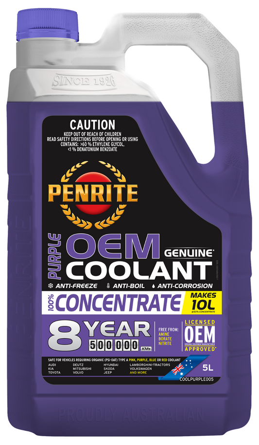 5L PURPLE OEM COOLANT CONCENTRATE Anti-Freeze COOLPURPLE005 PENRITE