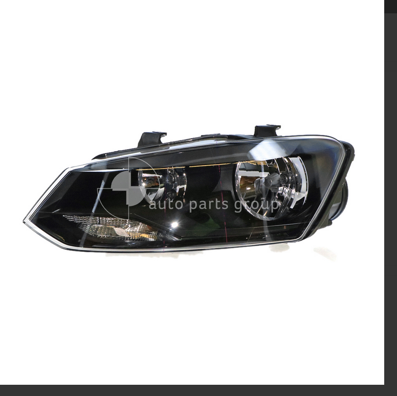 NEW LEFT HEADLIGHT FOR VOLKSWAGEN VW POLO 6R 8/14-3/18 TWO ROUND SHAPE REFLECTOR