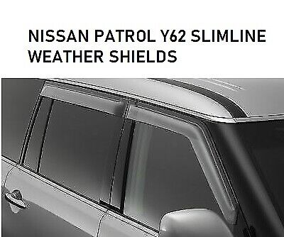 For NISSAN PATROL Y62 SLIMLINE WEATHER SHIELDS GENUINE NEW