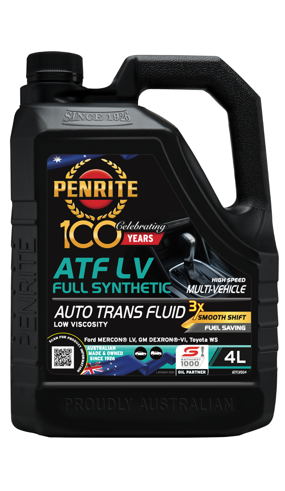 4-L-Automatic Transmission Fluid Oil PENRITE ATFLV004 Full Synthetic (Dark Red)