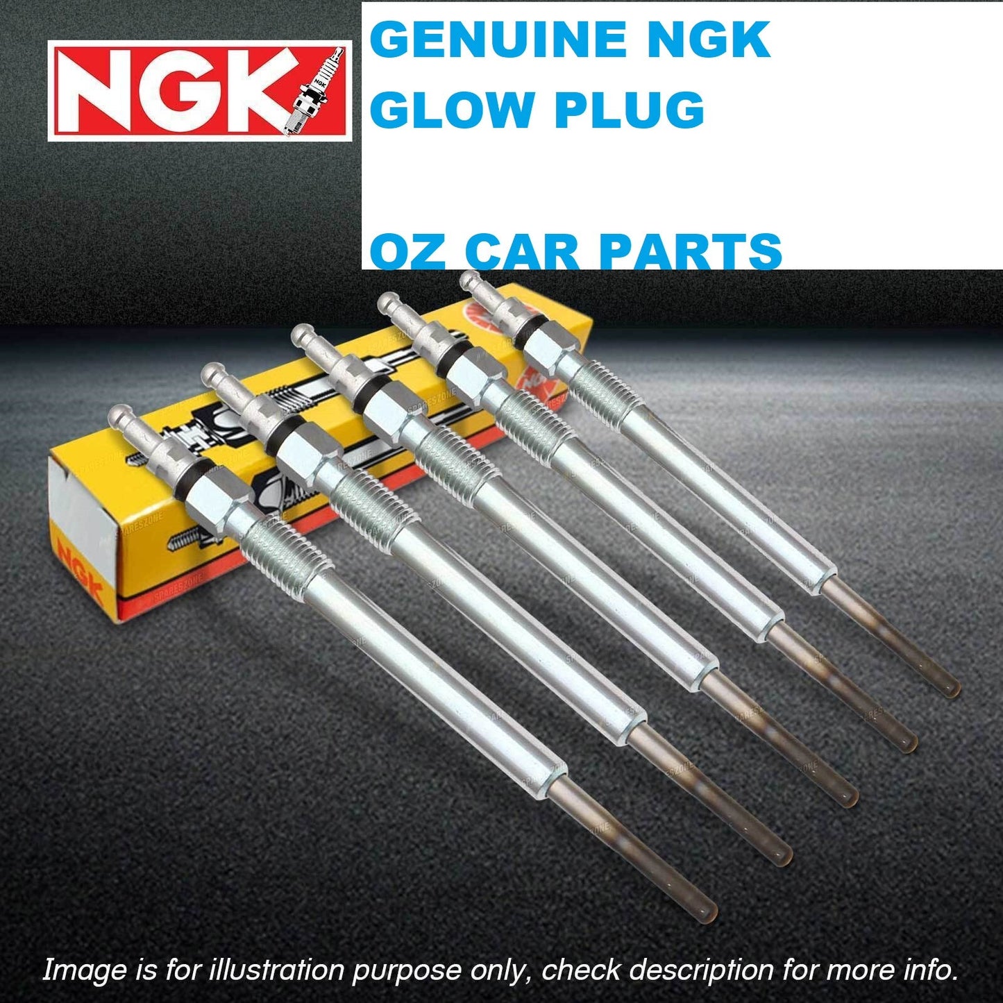 5X GENUINE Original NGK GLOW PLUG SET FOR VOLKSWAGEN VAN 2.5L DIESEL 2006-2012