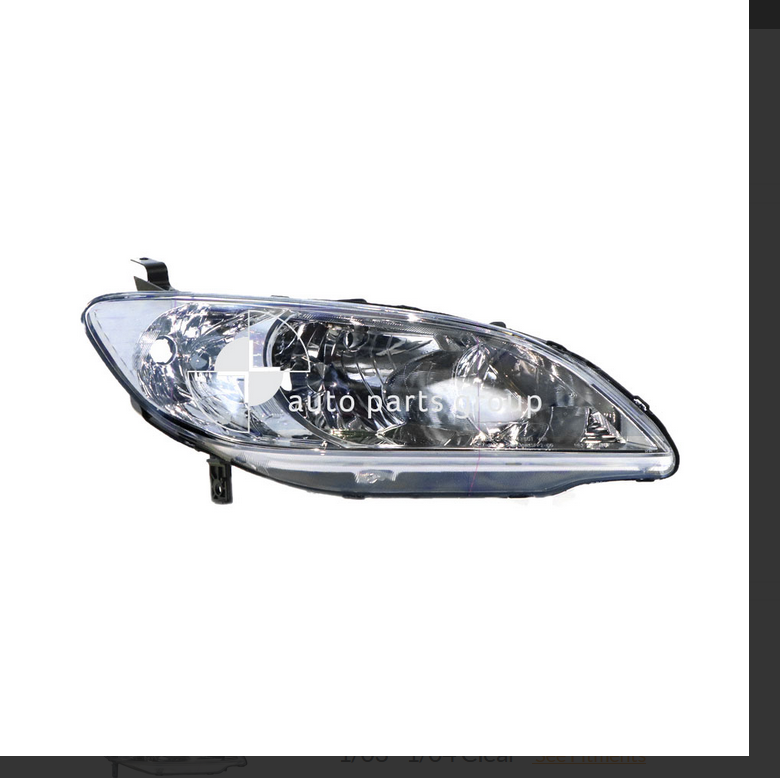 NEW DRIVER RIGHT HEADLIGHT LAMP FOR Honda Civic 2/2004 - 1/2006 ES SEDAN