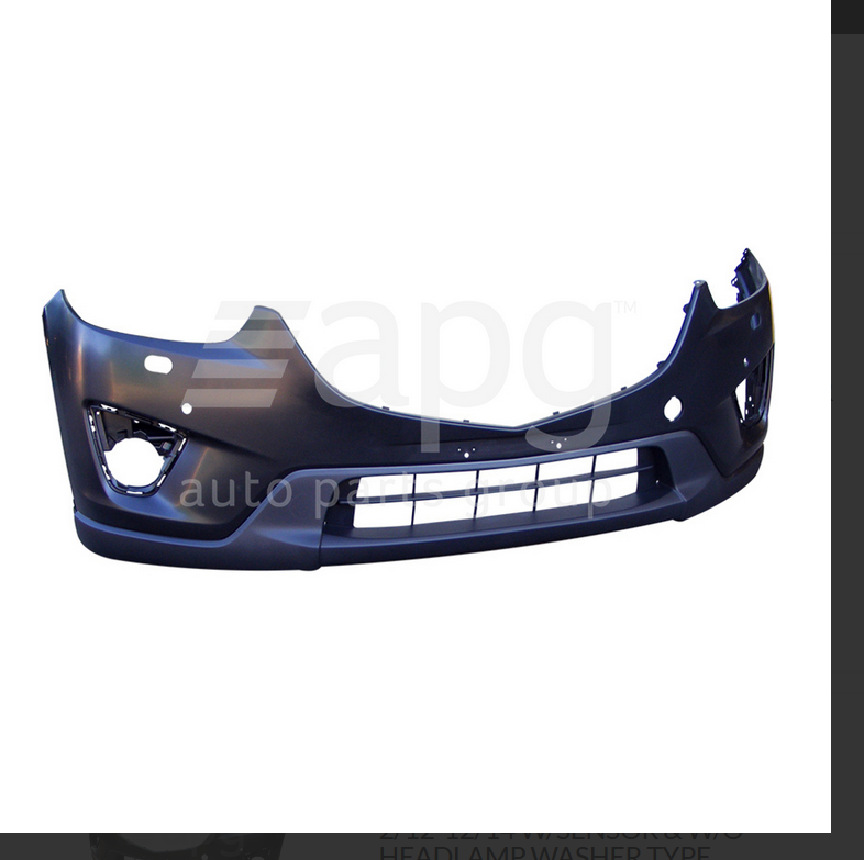 GENUINE FRONT BUMPER BAR FOR MAZDA-CX5 2/12-12/14 W/FOG LAMP W/SENSOR & W/WASHER