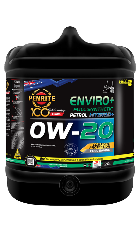 20-litre *PENRITE* ENGINE OIL -EPLUS0W20020- ENVIRO+ 0W-20 (FULL SYN.)