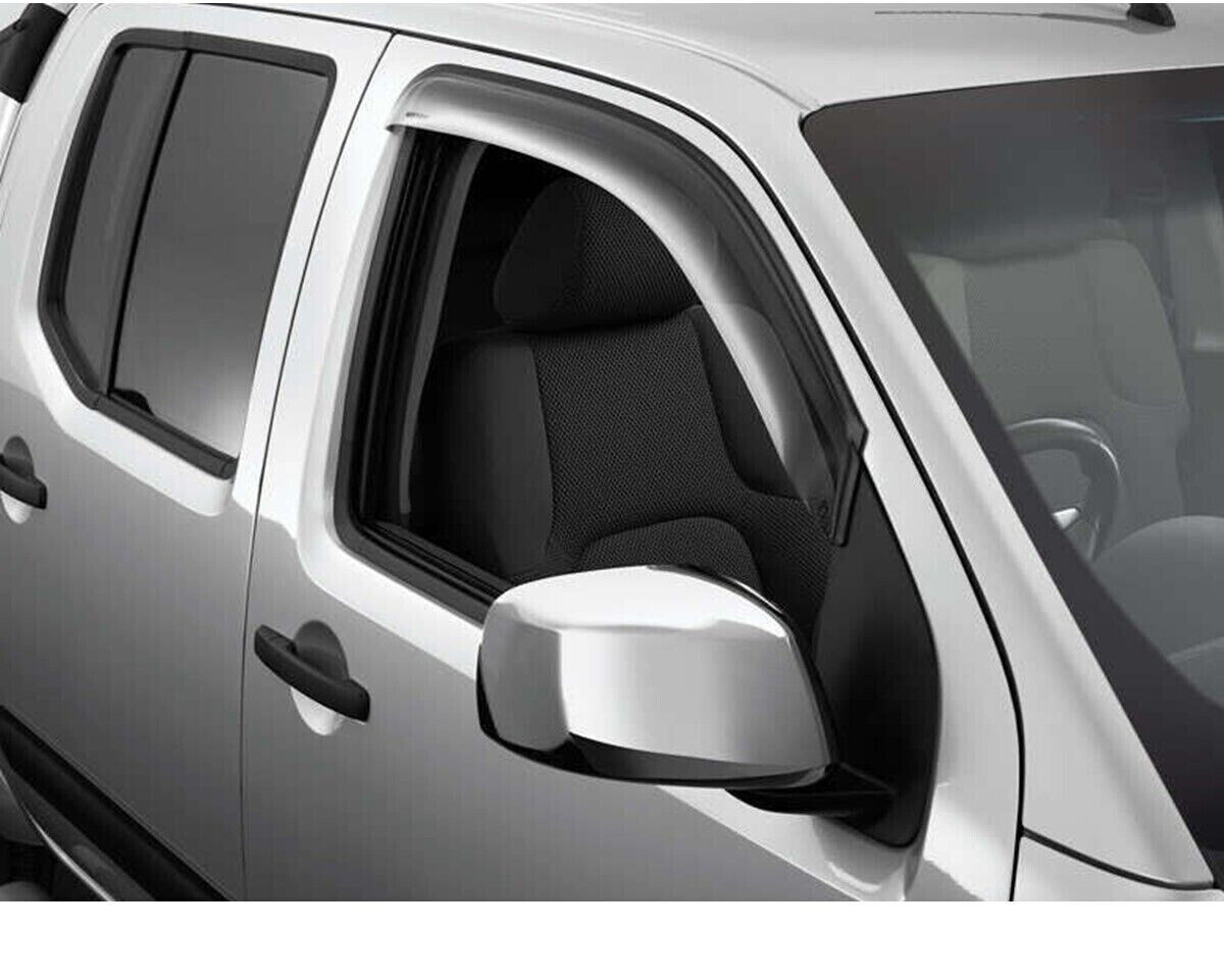 GENUINE FRONT WEATHERSHIELD KIT BLACK FOR NISSAN NAVARA D40 FRONT SLIMLINE D-40