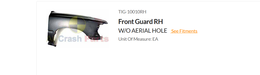 NEW RH FRONT GUARD FENDER FOR TOYOTA HILUX 8/1988-8/1997 WITH AERIAL HOLE TYPE