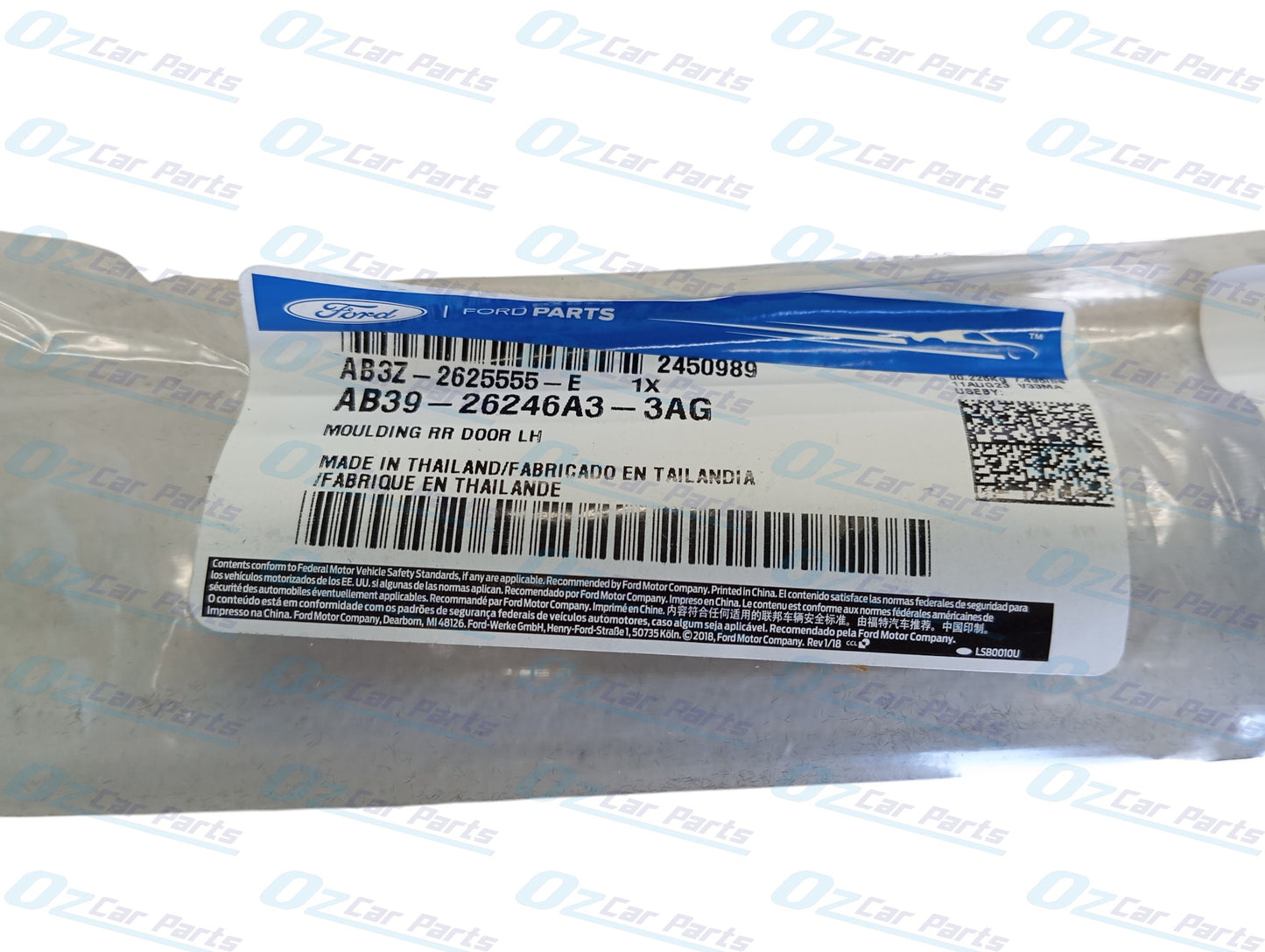 Passenger Rear Side Outer Door Window Rubber Seal for Ford Ranger PX PX2 2012-2020