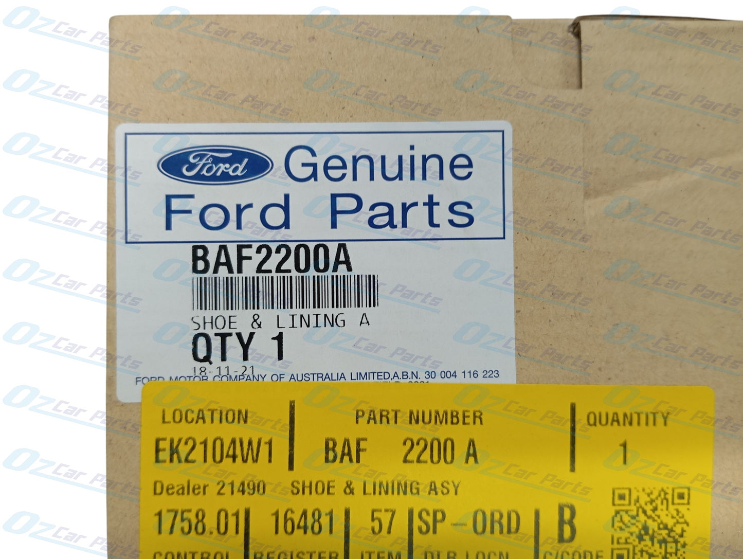 Rear Hand Brake Shoe Pair Genuine for Ford Falcon FG XR6 XR8 XT