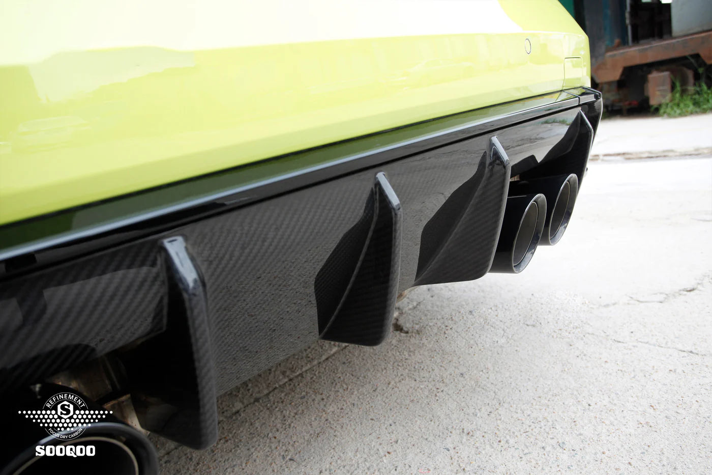 OEM Style Pre Pregged Dry Carbon Fiber Diffuser for BMW M3 G80 G81 / M4 G82 G83 (Standard Quad Tip) 2020+