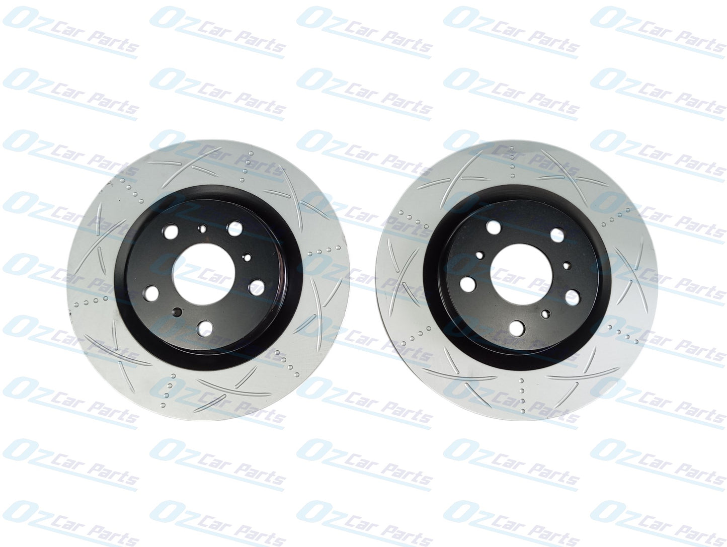 Front Pair Brake Disc Rotors Slotted Dimpled for Holden Commodore VE WM VF SS V8