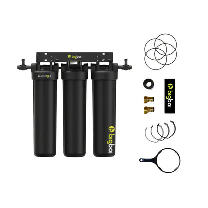 BigBoi D-IONIZR2 Water Filtration System 3 Filter Set Up with Built-in Bypass Valve & Digital TDS Meter D-IONIZR2SET MKII