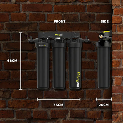 BigBoi D-IONIZR2 Water Filtration System 3 Filter Set Up with Built-in Bypass Valve & Digital TDS Meter D-IONIZR2SET MKII