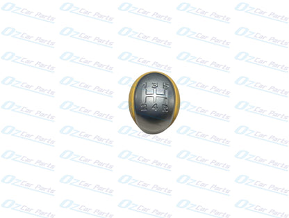 Manual Gear Knob Silver Yellow Leather for Holden Commodore VS VT VX VU VY V6