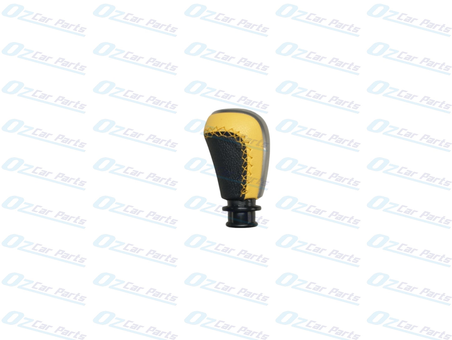 Manual Gear Knob Silver Yellow Leather for Holden Commodore VS VT VX VU VY V6