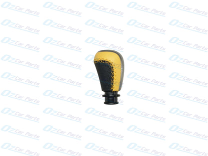 Manual Gear Knob Silver Yellow Leather for Holden Commodore VS VT VX VU VY V6