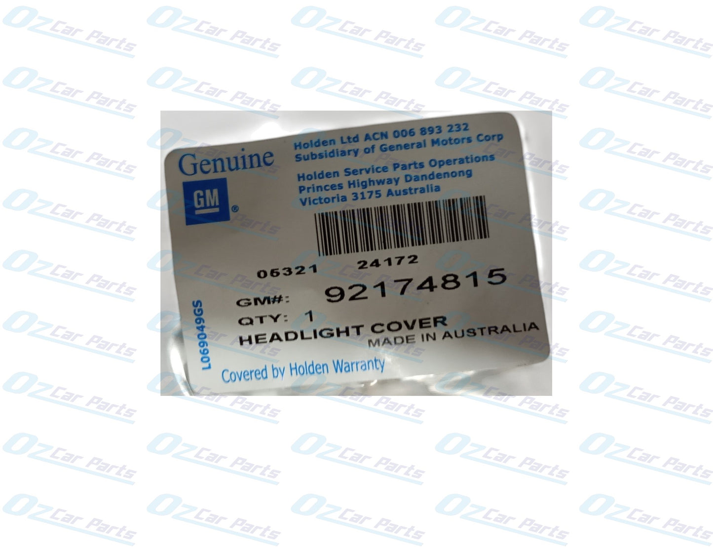 Headlight Protectors Clear Pair Genuine for Holden Commodore VE 06-10 Series
