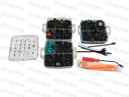 Plastic Car Door Clips Bumper Rivets Screws Panel Push Fastener Full Kit for Any Car