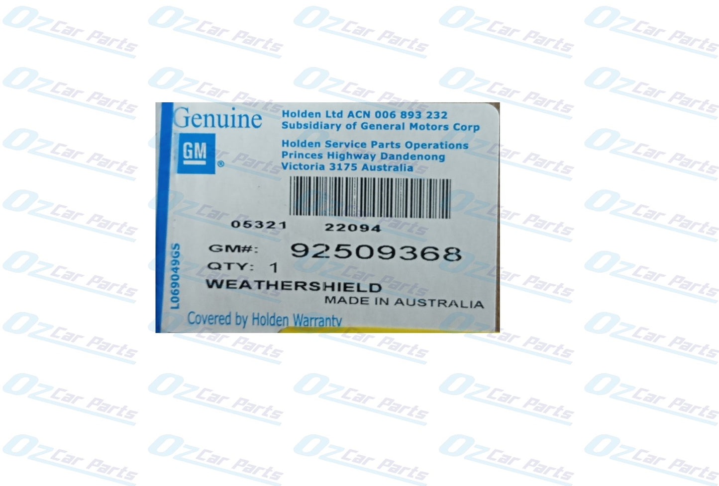 Slimline Weathershield Black Set of 4 Genuine for Holden Commodore ZB Liftback Hatchback