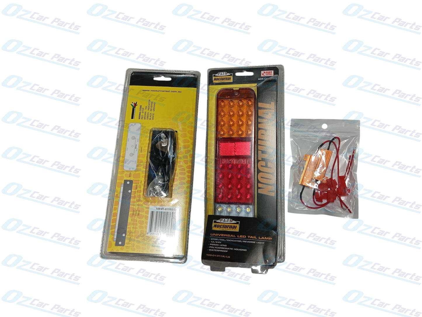 Universal LED Tail Lights With Bracket Tray Back Ute and Trailer Pair with Two Relays