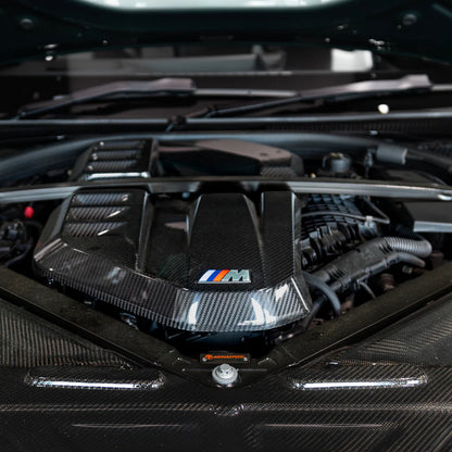 OEM Style Pre Pregged Dry Carbon Engine Cover For BMW M2 G87 / M3 G80 G81 / M4 G82 G83 2020+