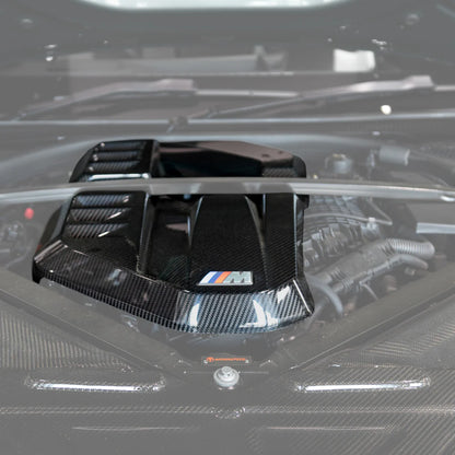 OEM Style Pre Pregged Dry Carbon Engine Cover For BMW M2 G87 / M3 G80 G81 / M4 G82 G83 2020+