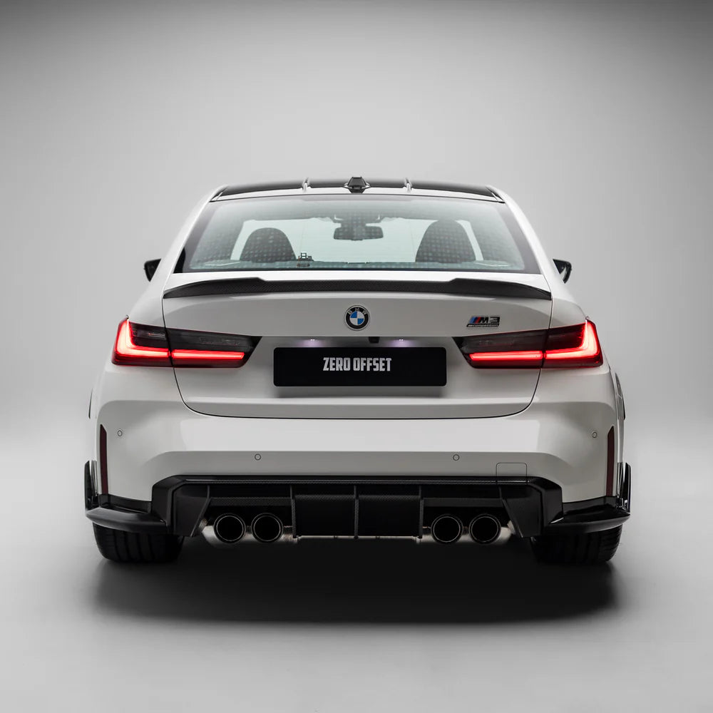 OEM Style Pre Pregged Dry Carbon Diffuser Trim for BMW M3 G80 G81 / M4 G82 G83 (Standard Quad Tip) 2020+