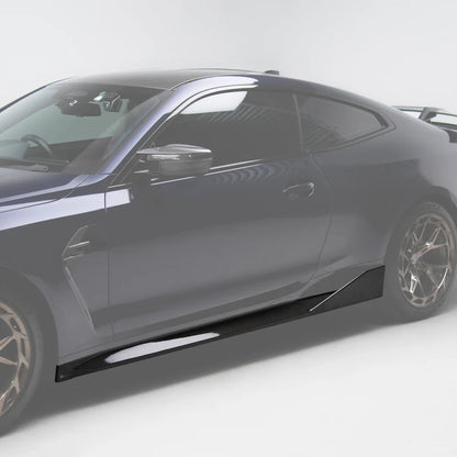 M Performance Style Pre Pregged Dry Carbon Side Skirts for BMW M4 G82 G83 2020+