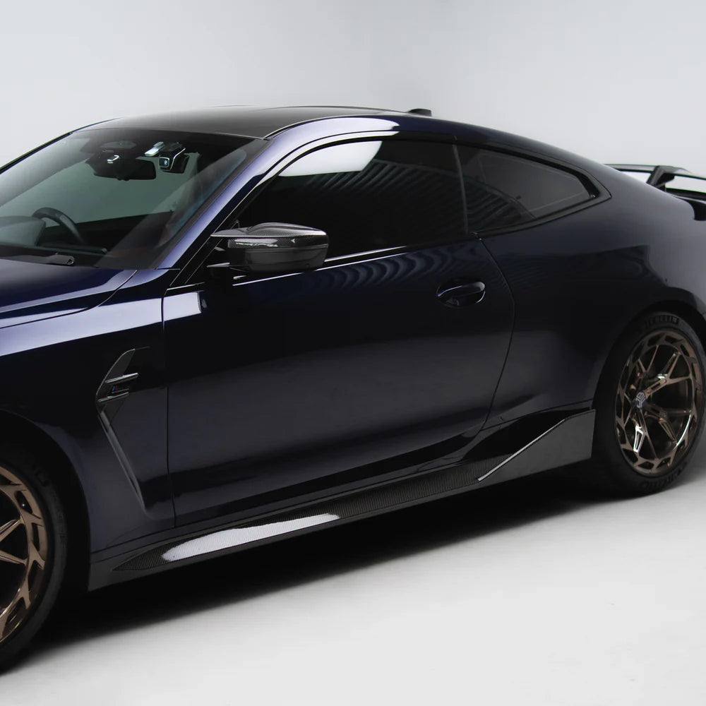 M Performance Style Pre Pregged Dry Carbon Side Skirts for BMW M4 G82 G83 2020+