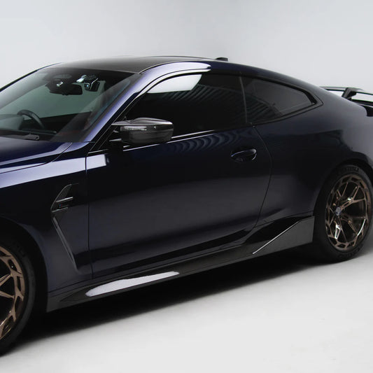 M Performance Style Pre Pregged Dry Carbon Side Skirts for BMW M4 G82 G83 2020+
