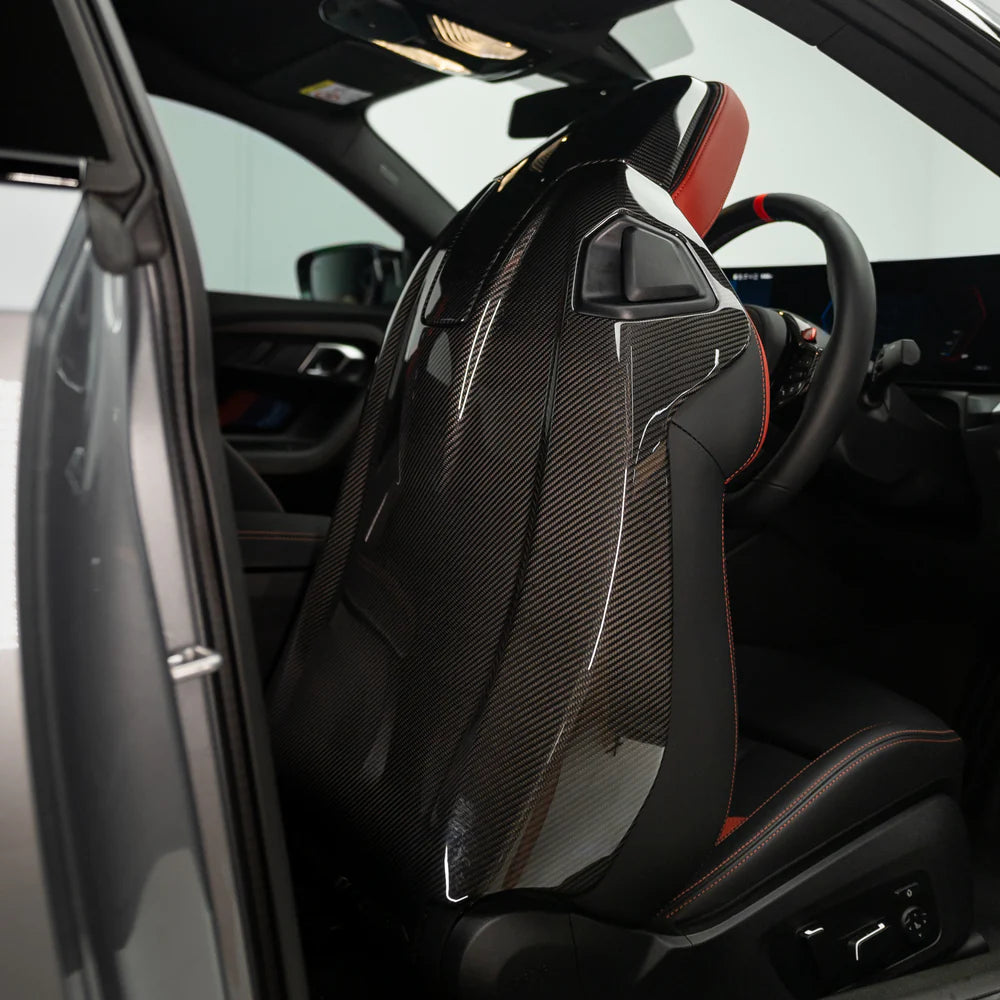 OEM Style Pre Pregged Dry Carbon Fiber Full Backrest Cover for BMW 2 Series G42 / M2 G87 / M4 G82 2022+