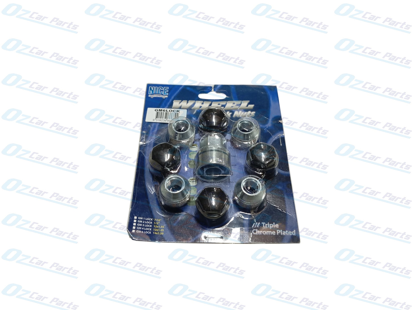Wheel Lock Nuts 14x1.5 with 4 Black Caps for Holden Commodore VE WM 2006 - 2013