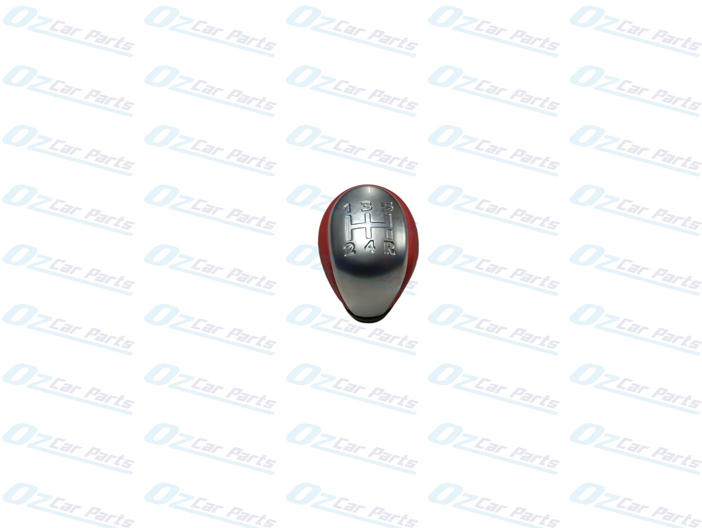 Silver Red Leather Manual Gear Knob for Holden Commodore VS VT VU VX VY V6