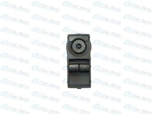 Ute Power Window/Mirror Switch 2 Button Grey with Green LED for Holden Commodore VE Ute