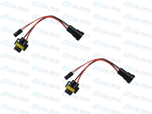 H11 Globes Plug with Piggy Back Adaptor Pair for any Car