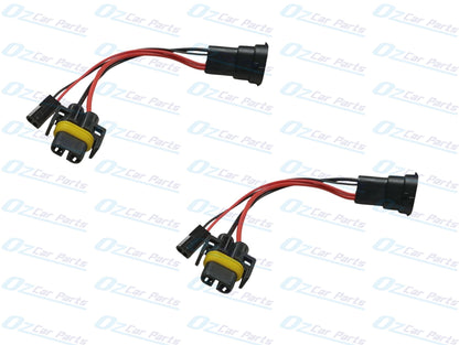 H11 Globes Plug with Piggy Back Adaptor Pair for any Car